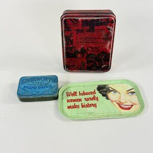 Vintage Advertising Levi’s Tin Edgeworth Plug Slice Womens Mini Retro Metal Tray
